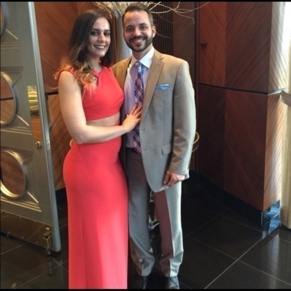 BCBGMAXAZRIA Kimora Sleeveless Cutout Gown Sz 6 - Picture 4 of 6